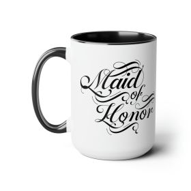 Accent Ceramic Coffee Mug 15oz - Maid Of Honor, Wedding Bridal Party