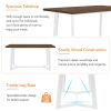TOPMAX Farmhouse 6-Piece Wood Dining Table Set with 4 Upholstered Chairs and Bench, White