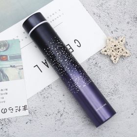 Creative Starry Sky Vacuum Cup Stainless Steel Home (Option: Starry Sky Purple-255ml)