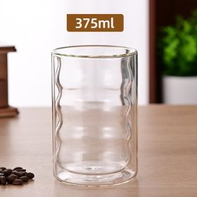 Fashion High Borosilicate Spiral Double-layer Cup (Option: 375ml)